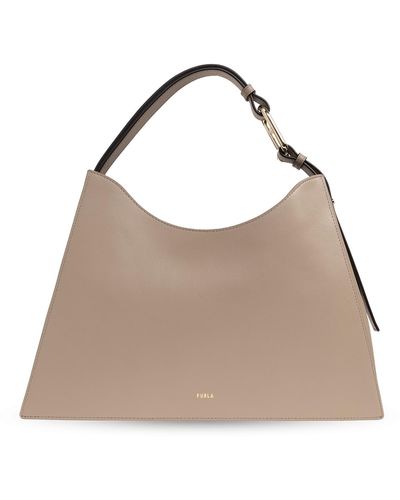 Furla 'nuvola Large' Hobo Bag, - Natural