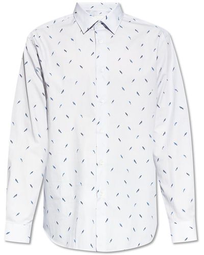 Paul Smith Shirt With Bird Motif, - White