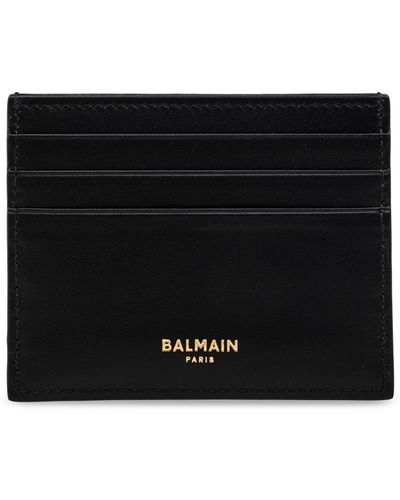 Balmain Card Case, - Black