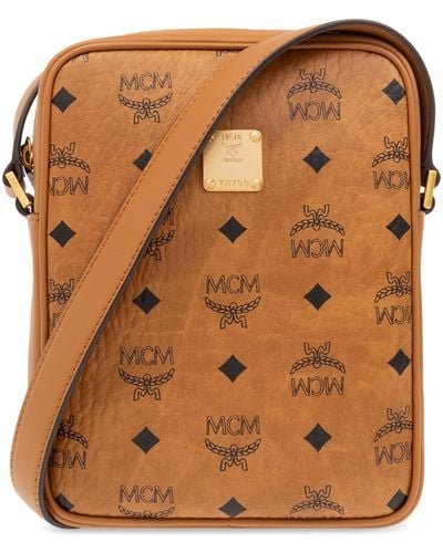MCM Shoulder Bag With Monogram, - Brown