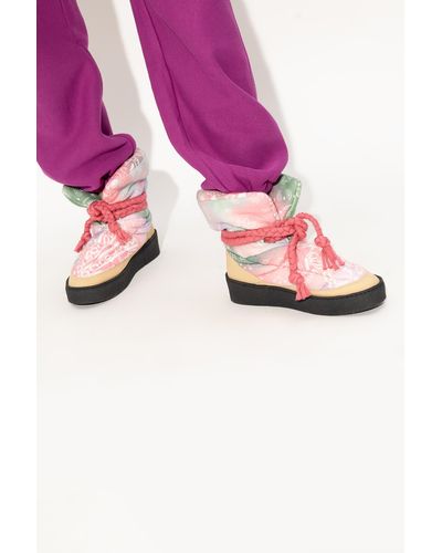 Khrisjoy Patterned Snow Boots - Pink