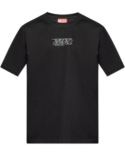 DIESEL 't-must-slits-n' T-shirt, - Black