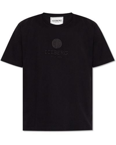 Iceberg Cotton T-shirt, - Black