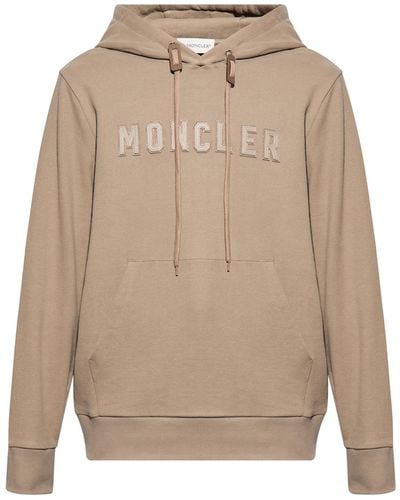 Moncler Hoodie With Logo, - Natural