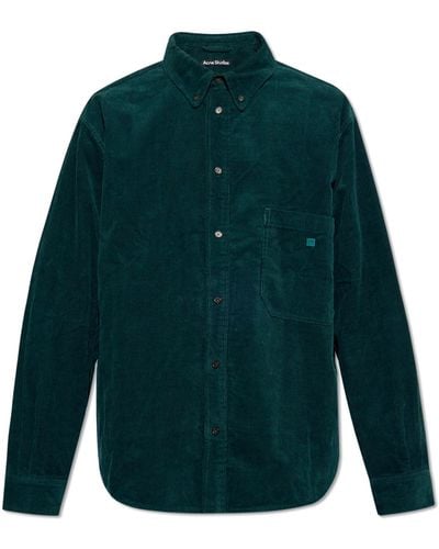 Acne Studios Corduroy Shirt, - Green