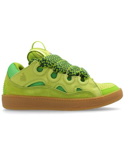 Lanvin Curb Leather Trainers - Green