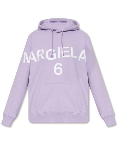 MM6 by Maison Martin Margiela Hoodie With Logo - Purple