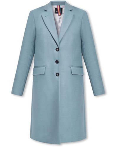 PS by Paul Smith Coat With Notch Lapels - Blue