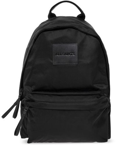 AllSaints Backpack With Logo - Black