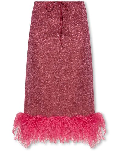 Oséree Feather Skirt - Pink