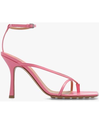 Bottega Veneta Pink 'stretch' Heeled Sandals