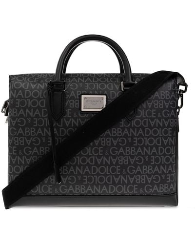 Dolce & Gabbana Monogrammed Briefcase - Black