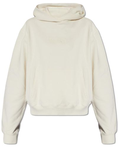 Woolrich Logo-embroidered Hoodie, - White
