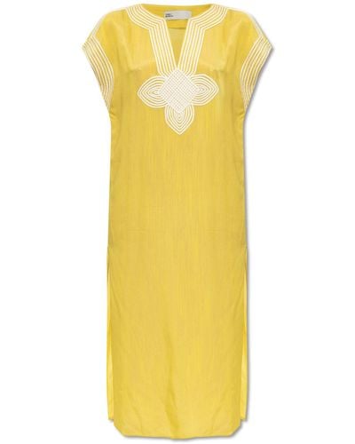 Tory Burch Dress With Stitching - Yellow