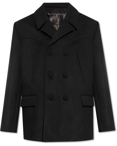 Balmain Short Coat, - Black