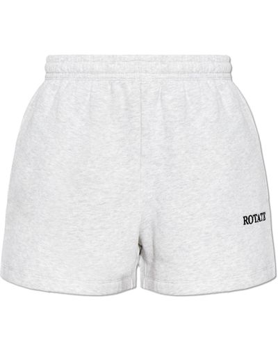 ROTATE BIRGER CHRISTENSEN Shorts With Logo, - White