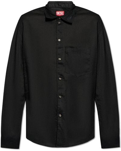 DIESEL ‘S-Emil’ Linen Shirt - Black