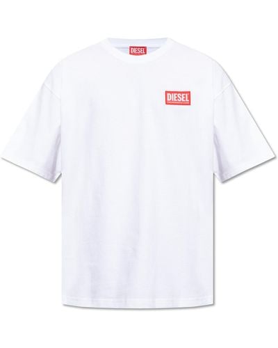 DIESEL T-nlabel-l1' T-shirt, - White