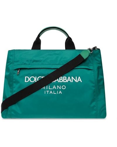 Dolce & Gabbana Shoulder Bag With Logo, - Green
