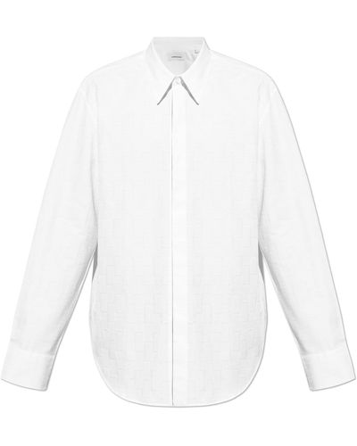 Ferragamo Shirt With Logo, - White