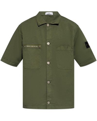 Stone Island Short-sleeved Shirt, - Green