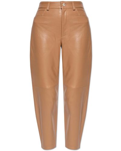 Wandler 'chamomile' High-rise Leather Trousers - Brown