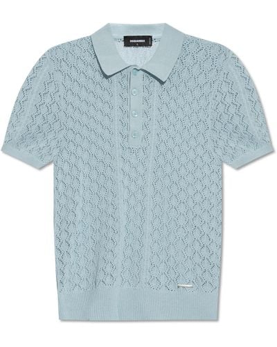DSquared² Cotton Polo Shirt, - Blue