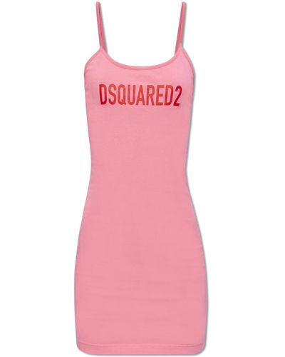 DSquared² Dress With Logo, - Pink
