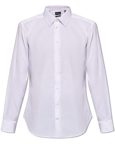 Emporio Armani Cotton Shirt, - Purple