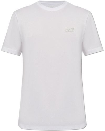EA7 T-shirt With Logo, - White