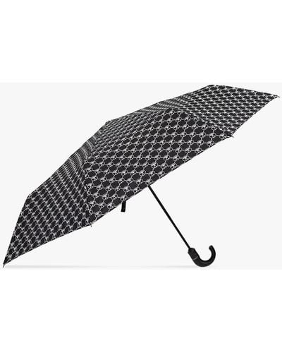 Moschino Branded Umbrella, - Black