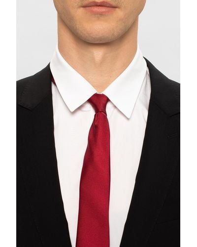 Moschino Tie With Logo - Red