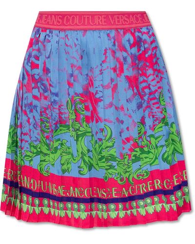 Versace Pleated Skirt, - Pink
