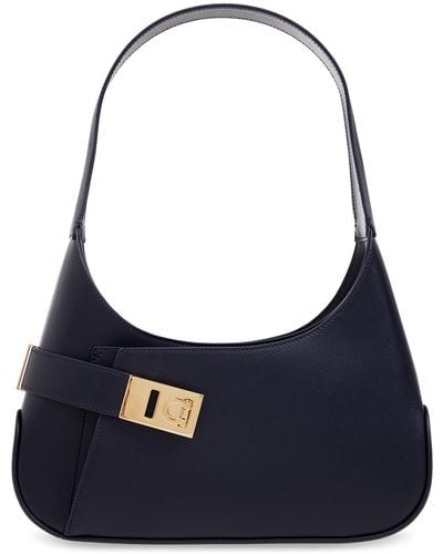 Ferragamo Leather Shoulder Bag - Blue