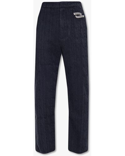 Opening Ceremony Trousers With Logo, - Blue