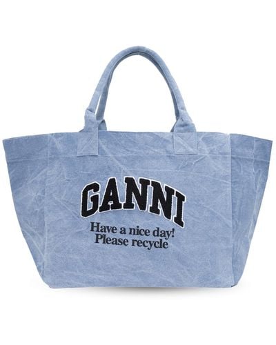 Ganni 'shopper' Type Bag, - Blue