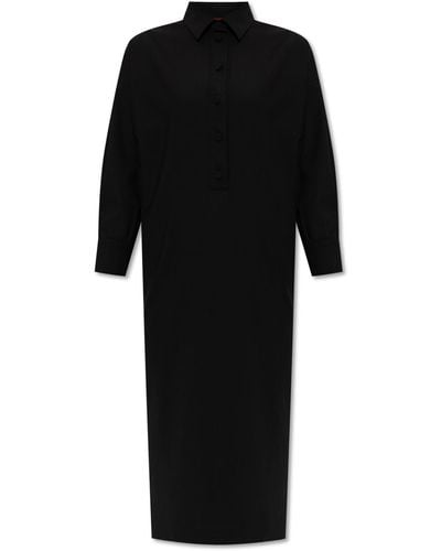Gucci Dress With A Collar, - Black