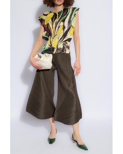 Pleats Please Issey Miyake Pleated Top By - Multicolor
