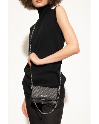 Zadig & Voltaire 'rock Nano' Shoulder Bag, - Black