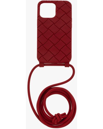 Bottega Veneta Iphone 13 Pro Case With Strap, - Red