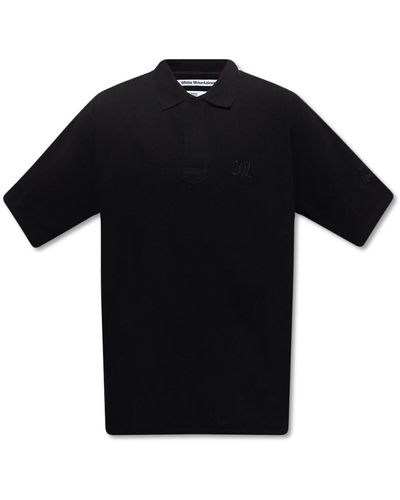 White Mountaineering Polo Shirt With Logo - Black