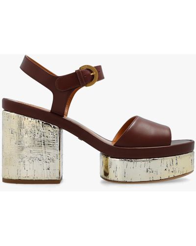 Chloé ‘Odina’ Platform Sandals - Brown