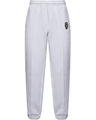 Lacoste Trousers With Patch, - White
