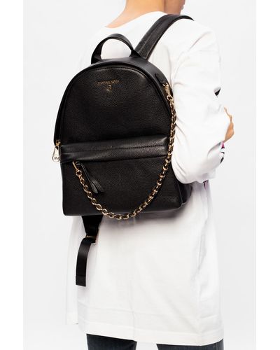MICHAEL Michael Kors Leather Backpack With Logo - Black