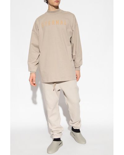 Fear Of God T-Shirt With Long Sleeves - Natural