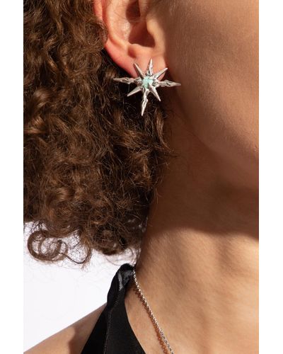 MISBHV Opal Earrings, - Brown