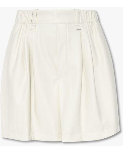 Issey Miyake Faux Leather Shorts - White