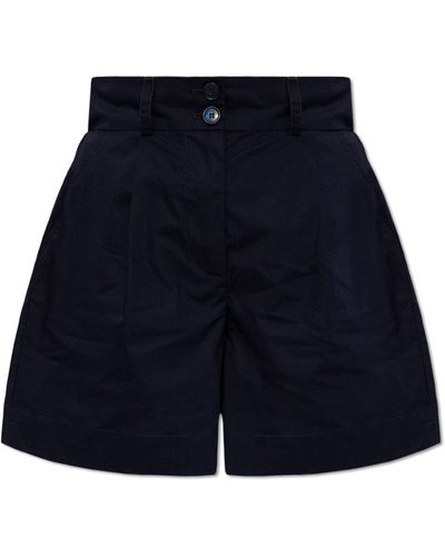 Woolrich High-waisted Shorts, - Blue