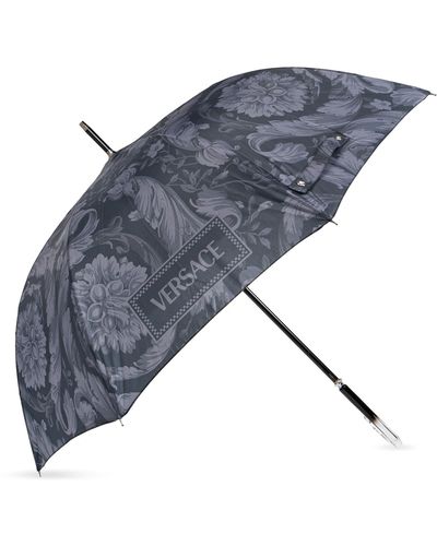 Versace Umbrella With `barocco` Print, - Grey
