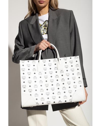 MCM 'münchen X Large' Shopper Bag - White